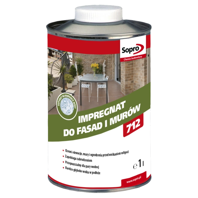Impregnering för fasader och väggar FAD 712 Sopro 1 L