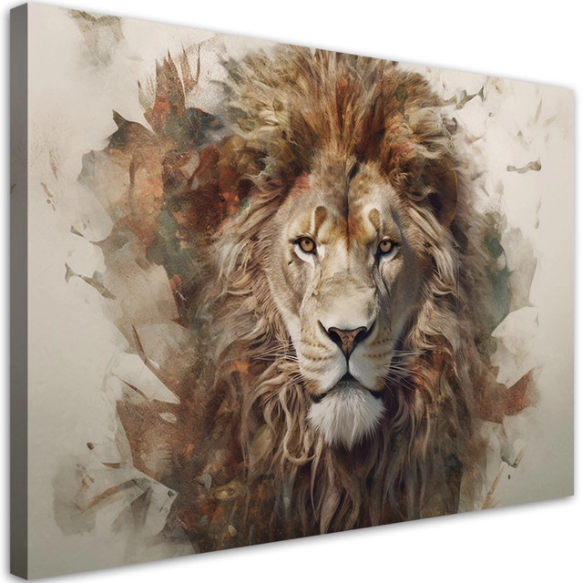 Impressão em tela, Leão Animal África -120x80