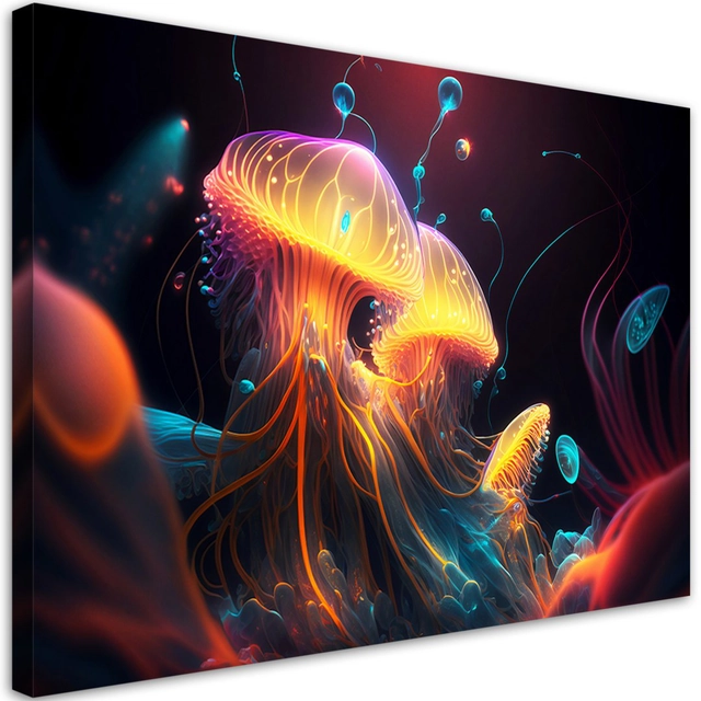 Impression sur toile, abstraction colorée de la mer -120x80