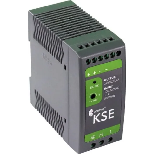 Імпульсний блок живлення BREVE KSE 04012 230/12VDC 40W 3,3A /на рейку/ 18912-9990