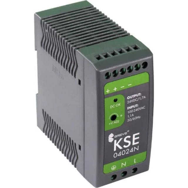 Імпульсний блок живлення BREVE KSE 04024 230/24VDC 40W 1,7A /на рейку/ 18924-9983