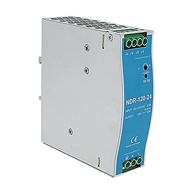 Импулсно захранване, 24V / 5A, DIN шина - MEAN WELL NDR-120-24