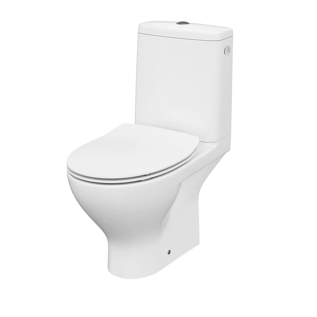 Inbouwtoilet Cersanit, Moduo 3/5 l met Slim soft-close deksel, aansluiting vanaf de zijkant