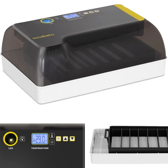 Incubateur pour couver des volailles sur 12 oeufs de poule + ovoscope LED