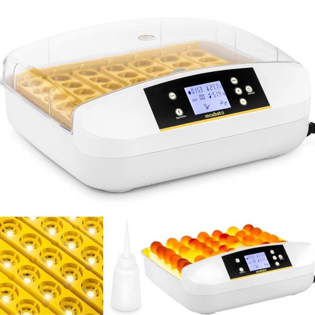 Incubatrice schiusa incubatrice per 42 uova di gallina 90 W + ovoscopio