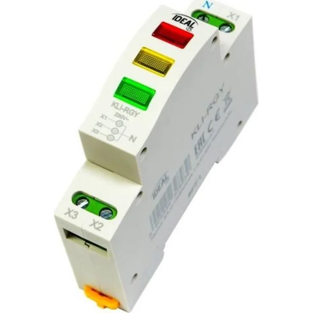Indicator de prezență a tensiunii magistralei Kanlux TH35 KLI-RGY roșu/verde/galben 32893