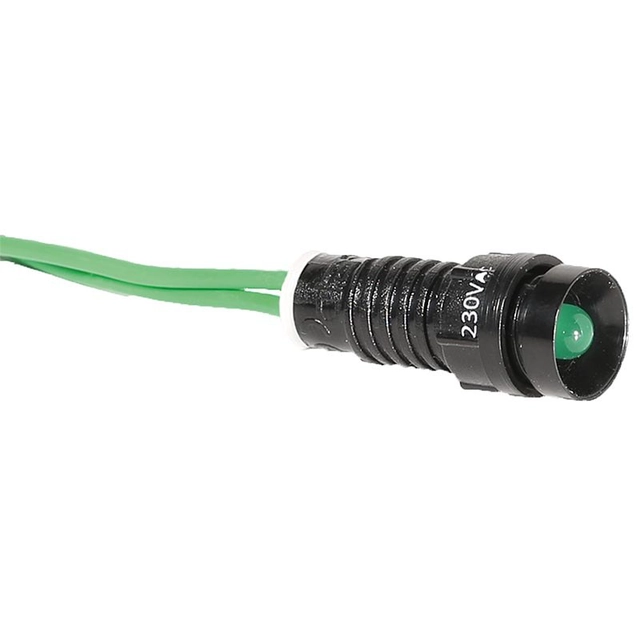 Indicatore luminoso a LED D=5mm verde 230V LED AC LS 5 G 230AC