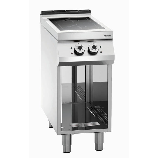 Induction cooker | open base | 2 burners | 2x5 kW | 400V | 400x900x900-950 mm