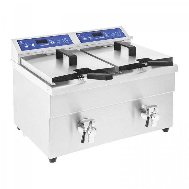 Induction fryer - 2 x 10 liters - 60-190°C ROYAL CATERING 10010343 RCIF-10DB