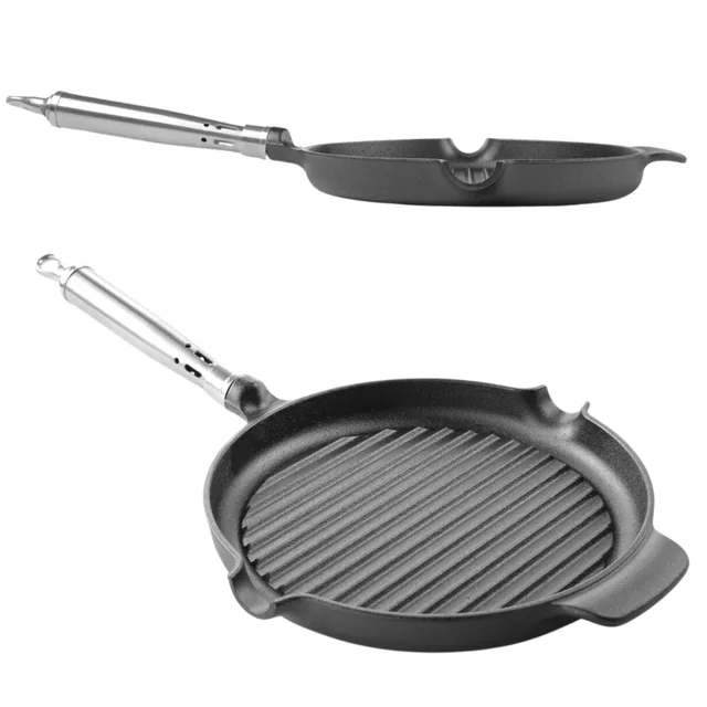 Induction Grill Pan Cast Iron 510x274x(H)27mm Hendi 629925