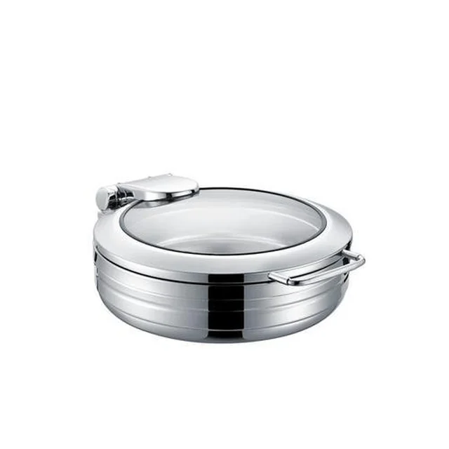 Induction Warmer Round 6 L With Glass Cover Deluxe Eco Fine Dine