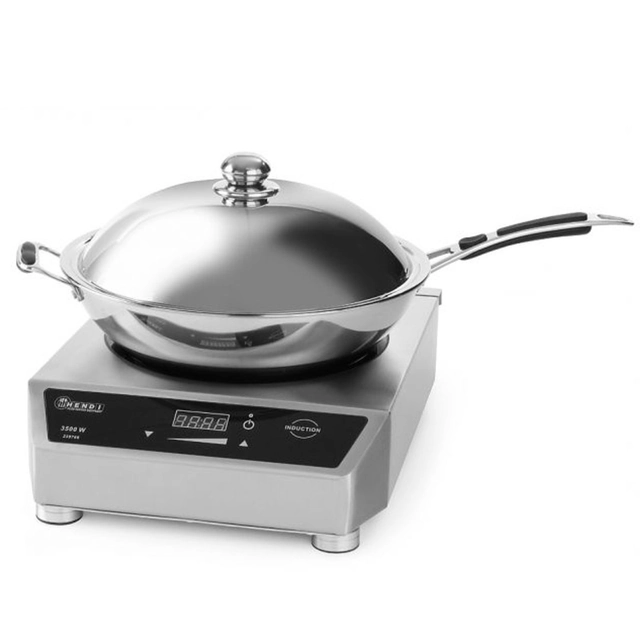 Induction wok 3100W with Profi Line induction pan - Hendi 239681