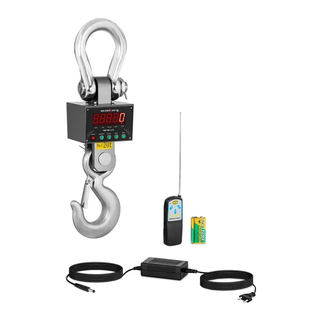 Industrial hook scale 20 ton / 5 kg, remote control