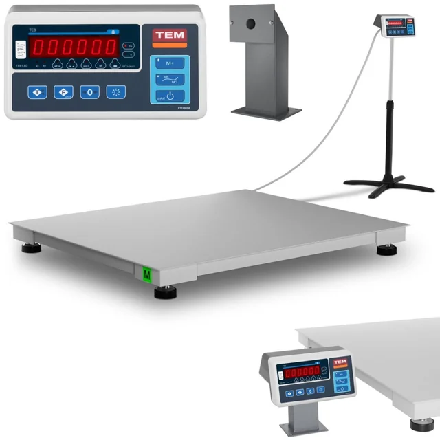 Industrial platform scale interface RS232 600 kg / 0,2 kg LED M LEGALIZATION