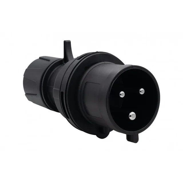 Industrial plug - portable 32A/3P 200V-250V /FE/ IP44 black F7.0144