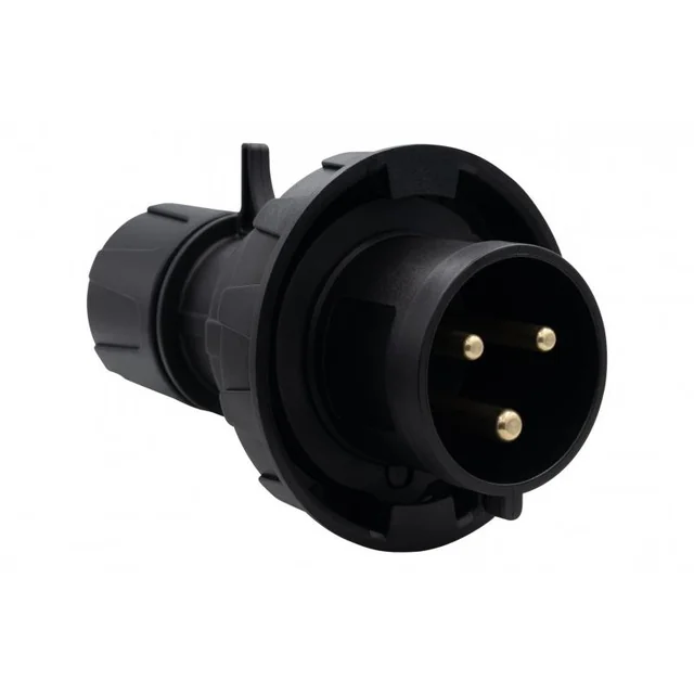 Industrial plug - portable 32A/3P 200V-250V /FE/ IP67 black F7.0146