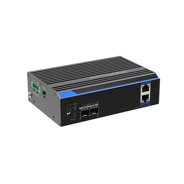 Industrie-Switch 2 Gigabit-Ports HPoE'2 Uplink-Ports SFP/RJ45 - UTEPO UTP7202GE-POE