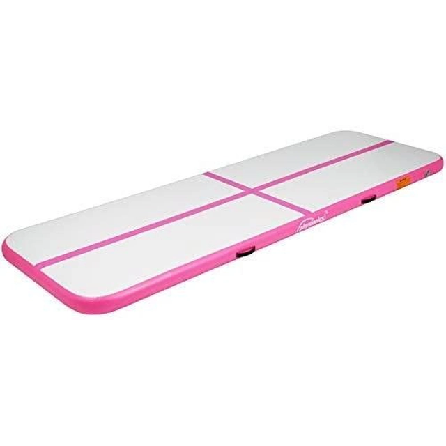 Inflatable gymnastics mat, 300 x 100 x 10 cm, pink