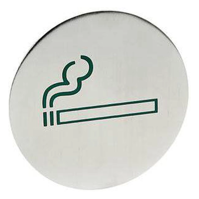 Information plate on the smoking door - large