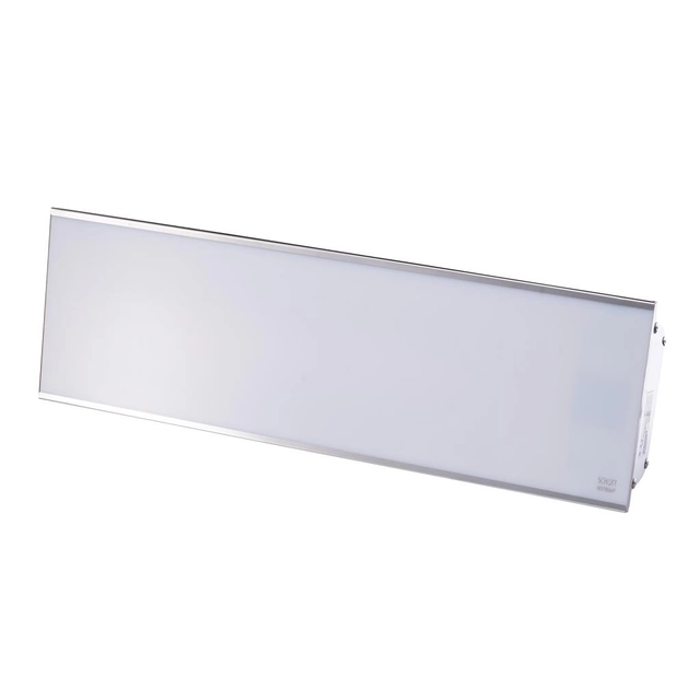 Infrared heater BURDA Relax Glass 1200 W silver cover, white glass without DO / R (BURDA BRELG1200-3W)