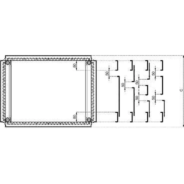 Ingresso cavo Schneider 600 x 400mm a SF (NSYEC64)