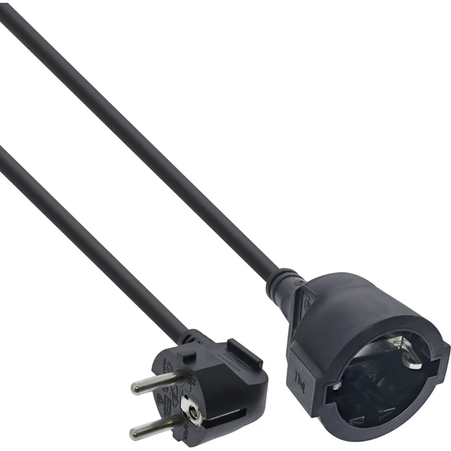 InLine InLine® Cable de extensión de alimentación angeld Tipo F negro 7m