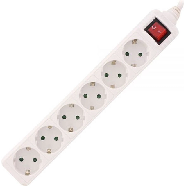 InLine power strip 6 sockets 3 m white (16463V)