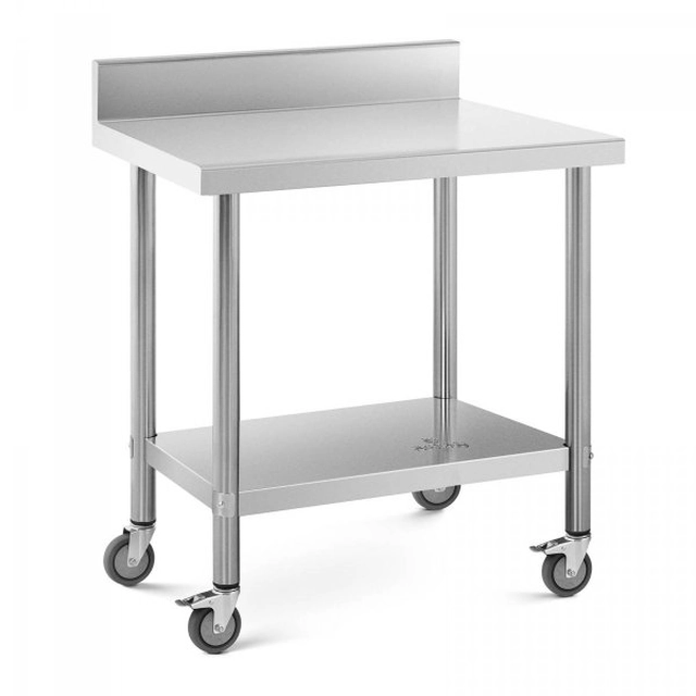 Inox miza na kolesih - 60 x 80 cm - 135 kg ROYAL CATERING 10012814 RCAT-80/60-WS