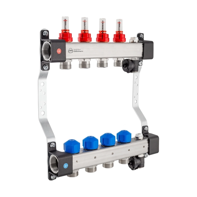 InoxFlow-manifold med aktuatorventiler og flowmålere (UFST MAX-serien) -11 kredsløb