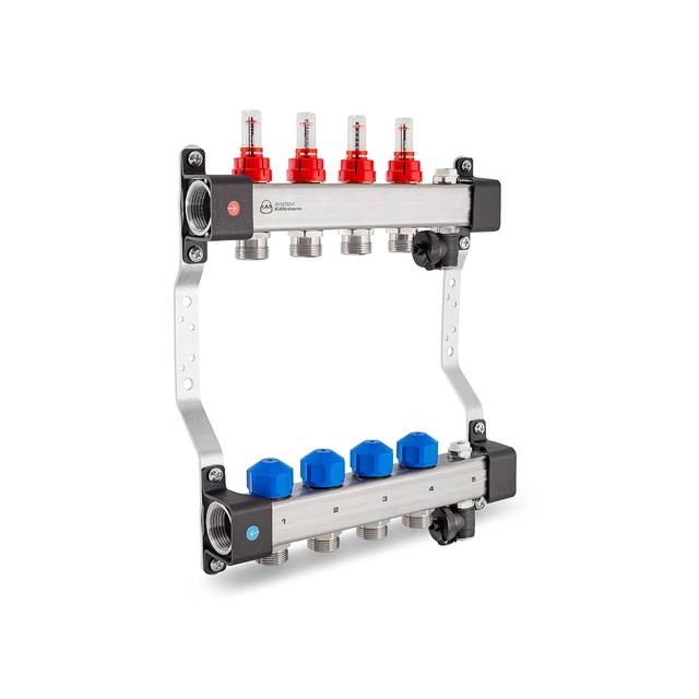 InoxFlow Manifold met Actuatorkleppen en Flowmeters (UFST-serie) -10 circuits