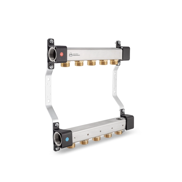 InoxFlow manifold with union nipples (RNN series) -12 circuits