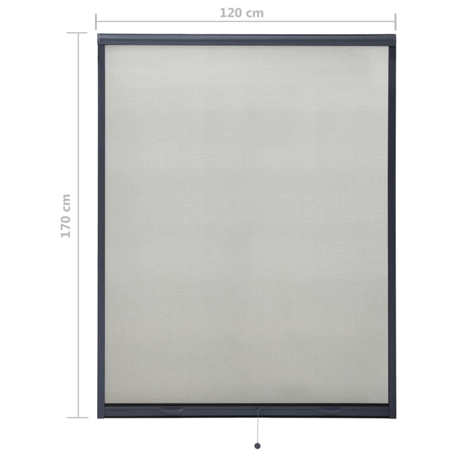 Insect screen for windows, anthracite, 120x170cm