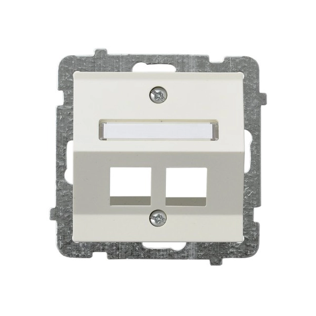 Insert / cover for communication technology Ospel GPK-2RS / p / 27 SONATA White Plastic IP20