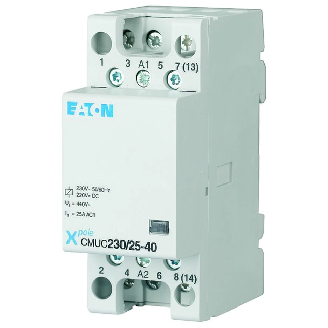 Installation contactor with AC/DC coil CMUC230/25-04