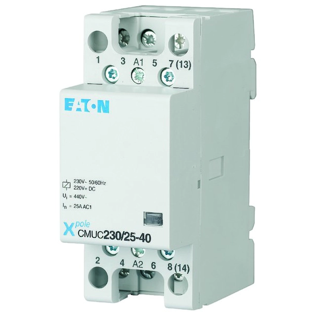 Installation contactor with AC/DC coil CMUC230/25-22
