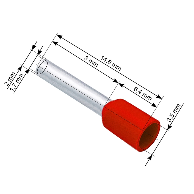 Insulated connector sleeve 1,5/8 100 Pcs