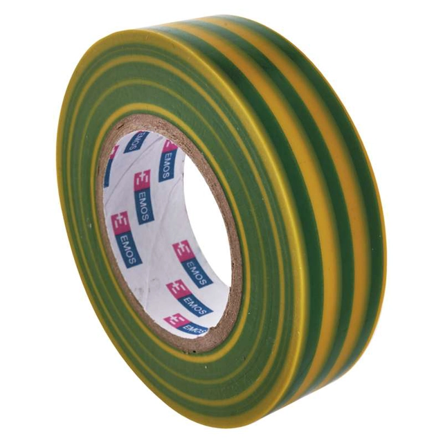 Insulating tape PVC 19mm / 20m green-yellow