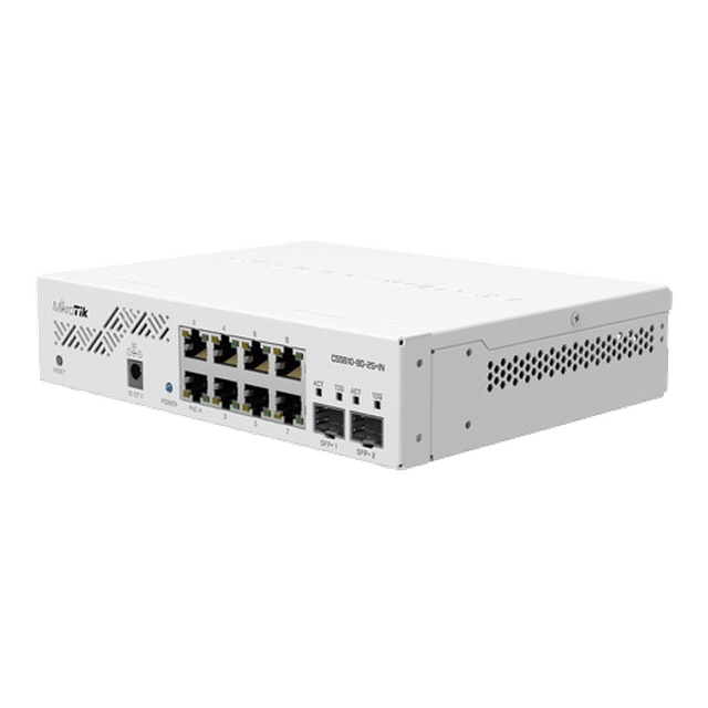 Inteligentny przełącznik chmury, 8 x Gigabit, 2 x SFP+ 10Gbps - Mikrotik CSS610-8G-2S+IN