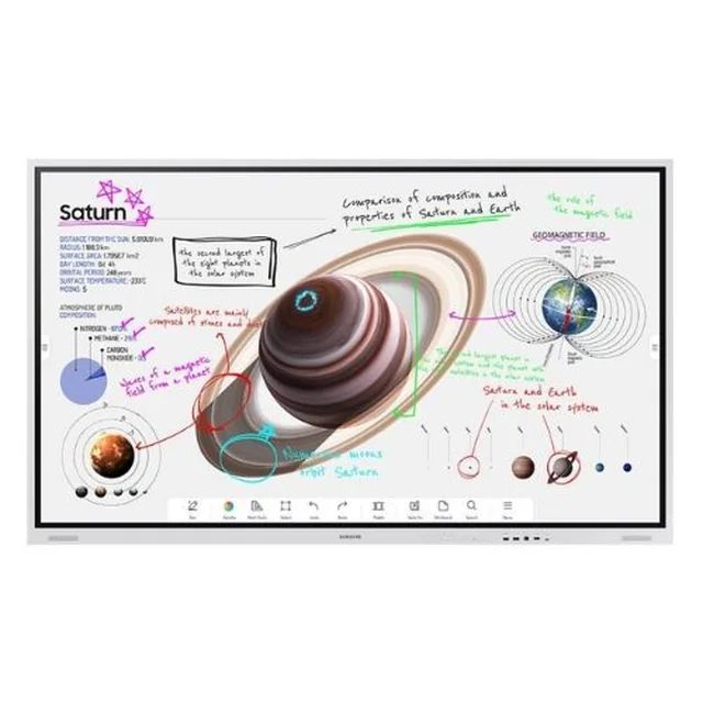 Interactive screen 85 inch, 8MP 4K, VA, touchscreen, USB, Wi-Fi - Samsung Flip Pro WM85B