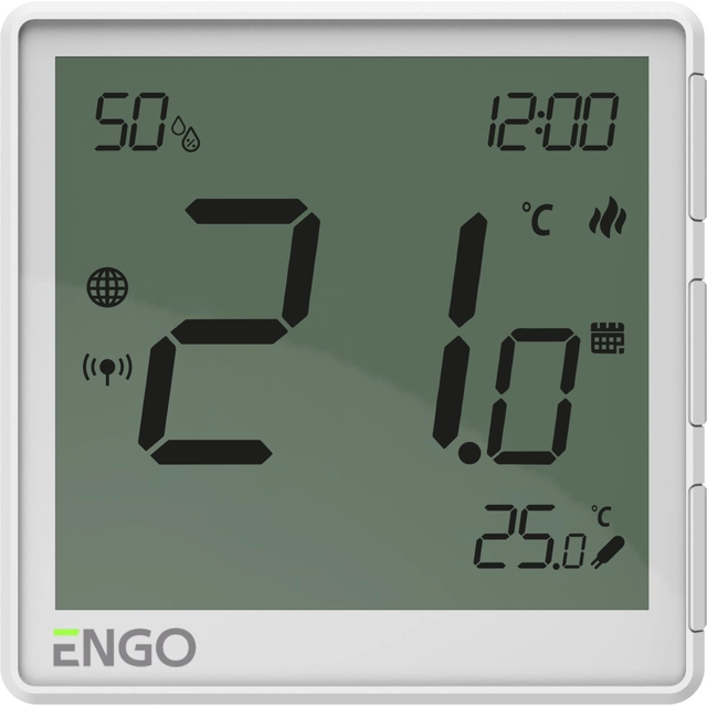 Internet temperatuurregelaar, ENGO EONE230W inbouw, dagelijks, ZigBee, wit,230V