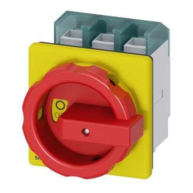 Interruptor Cam Siemens 0-1 3P 125A embutido amarelo/vermelho IP65 (3LD2804-0TK53)