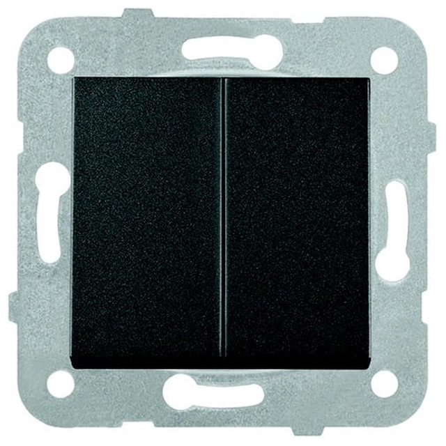 Interruptor cego 2-przyciskowy Viko Panasonic Novella preto