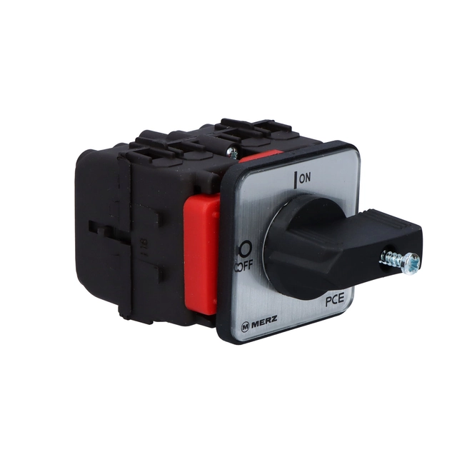 Interruptor de câmera 0-1 16A 3P maçaneta preta pequena sem trava IP55
