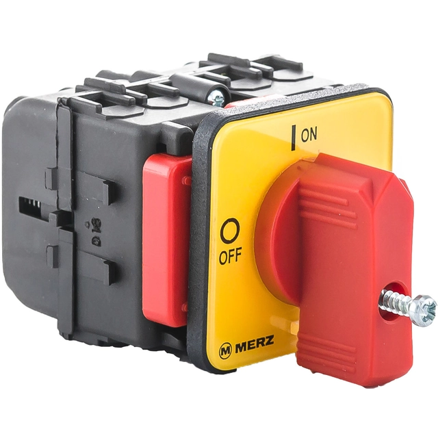 Interruptor de câmera 0-1 16A 3P placa de painel pequeno botão vermelho sem trava IP55