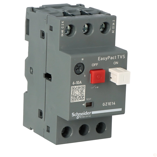 Interruptor de proteção do motor GZ1E botão de acionamento I=6-10A terminais de caixa