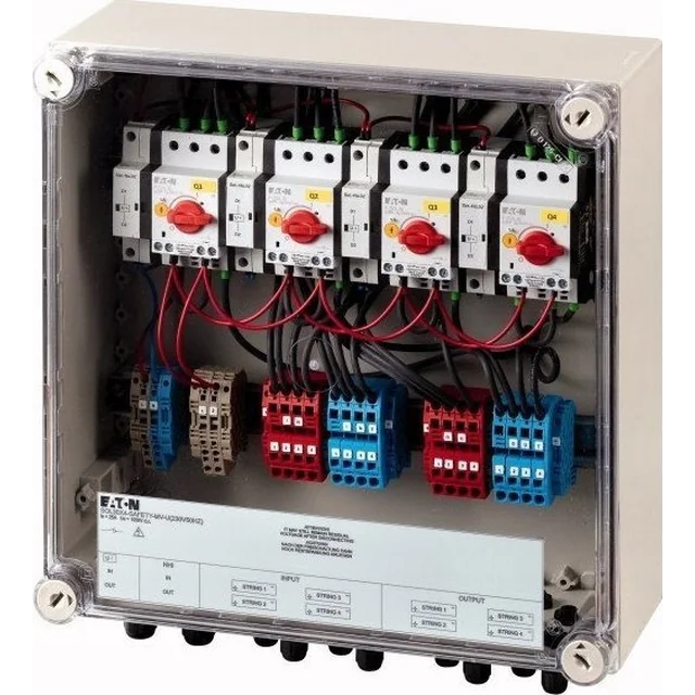 Interruptor de protección contra incendios Eaton SOL30-SAFETY en 4 cadenas fotovoltaicas, MC4, 230VAC 168102