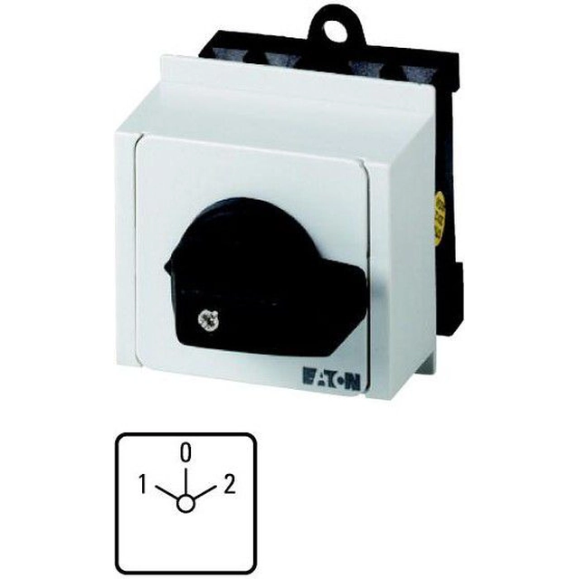 Interruptor Eaton Cam 1-0-2 1P 20A montaje en riel T0-1-8210/IVS (074440)