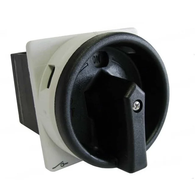 Interruptor embutido 32A 3 poli 7.5kW placa frontal cinza 66x66mm