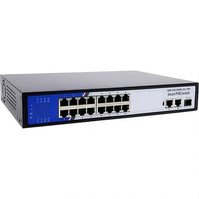 Interruptor PoE 16x10/100/1000, 2x10/100/1000, 1xSFP 260W - BestNPS NPS1602G1SFPN