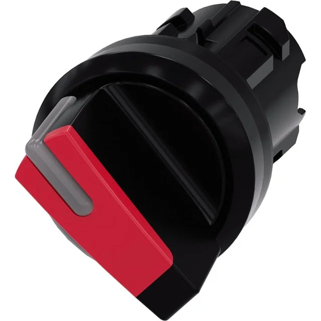 Interruptor Siemens con opción de retroiluminación 22mm plástico redondo negro/rojo 3SU1002-2BC20-0AA0